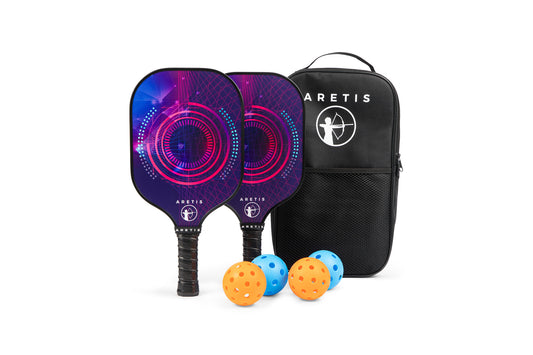 Pickleball Paddles Set of 2 | Advanced Carbon Fiber for Maximum Control | Includes 4 High-Performance Balls & Durable Bag | Ultra-Lightweight 7.8oz | Ergonomic Grip | Perfect for Beginners